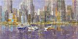 Michael Longo Canvas Paintings - City Bay
